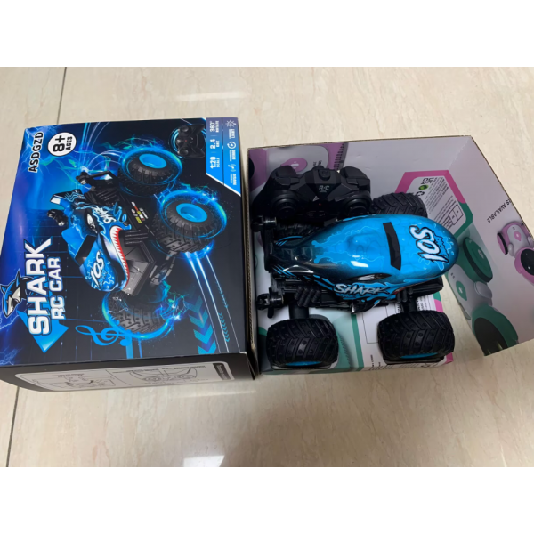 ASDGZD Remote Control Car Toys for Kids Boys, RC Monster Truck with 360°Rotation Upright, Light & Music, Indoor Outdoor All Terrain Rechargeable RC Cars Toys Gifts for 8-12 Year Old Boys