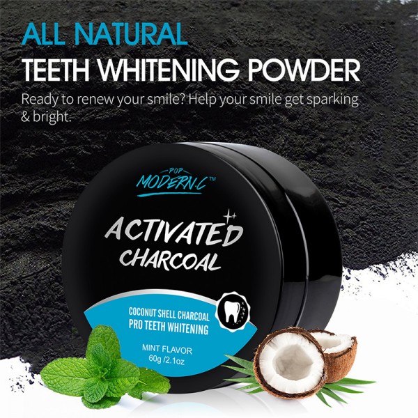 POP MODERN.C Teeth Whitening Charcoal Powder Kit T...